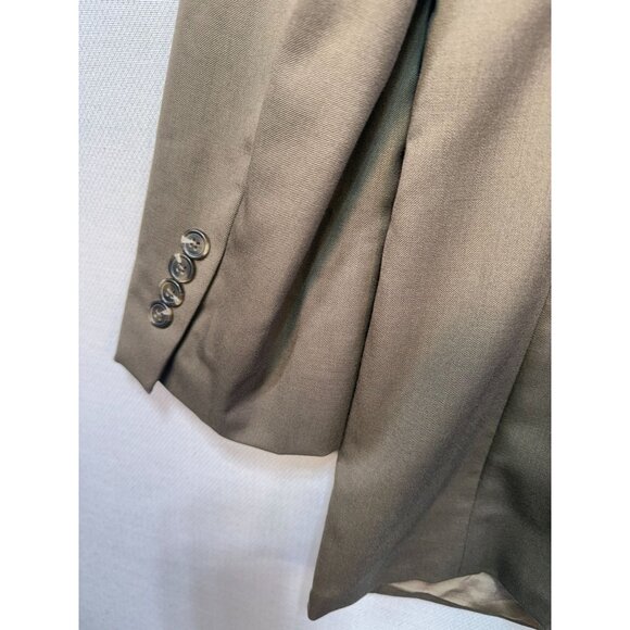 Chaps Mens Wool Blazer Jacket 42R Tan Button Notch Lapel - Picture 15 of 15
